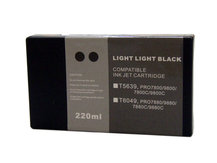 Cartouche compatible pour Epson Stylus Pro 7800, 9800 - 220ml NOIR CLAIR CLAIR (T5639/T6039)